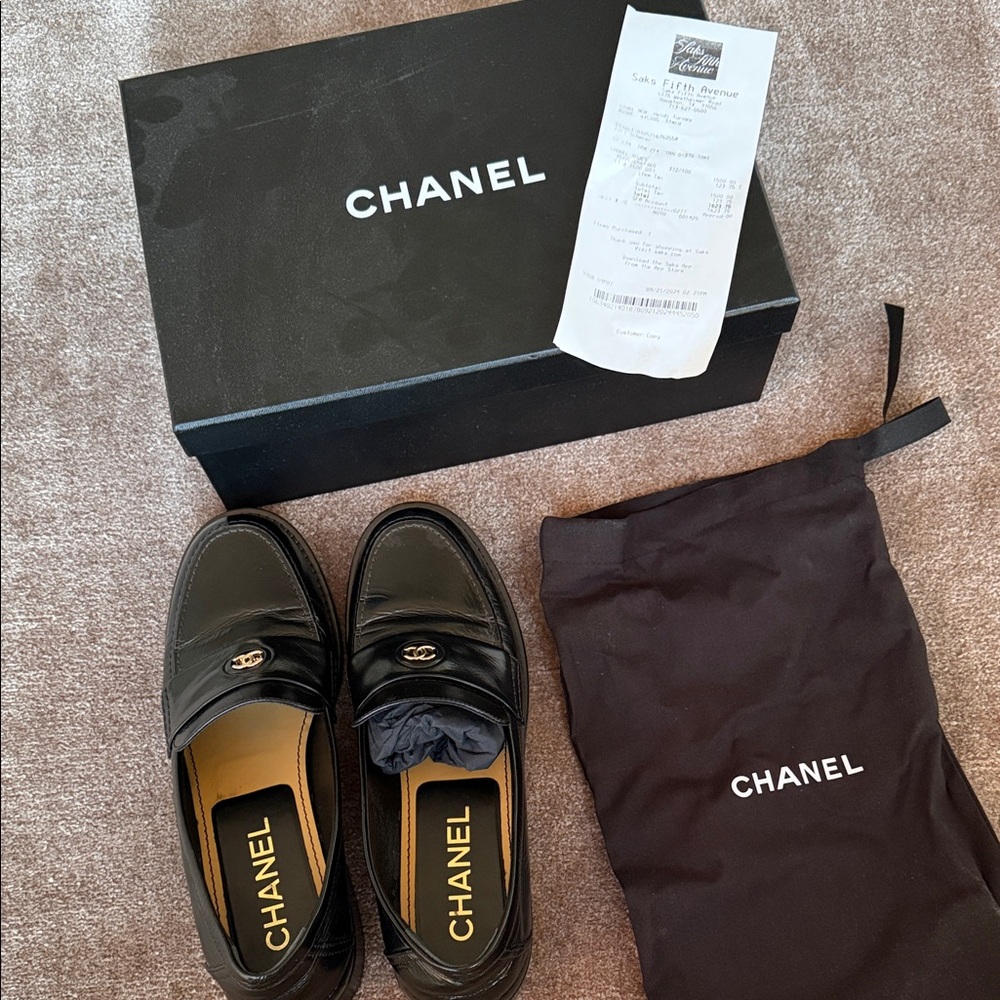 Chanel Black Loafers